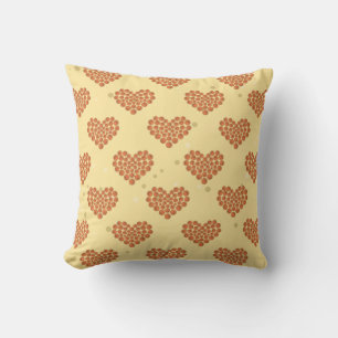 Coussin Ballons de basketball en formes de cœur motif sans