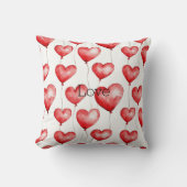 Coussin Ballons de coeur rouge  (Recto)