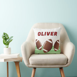 Coussin Ballons de football américains personnalisés Nom