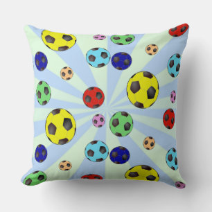 Coussin Ballons de Football de Plusieurs Couleurs