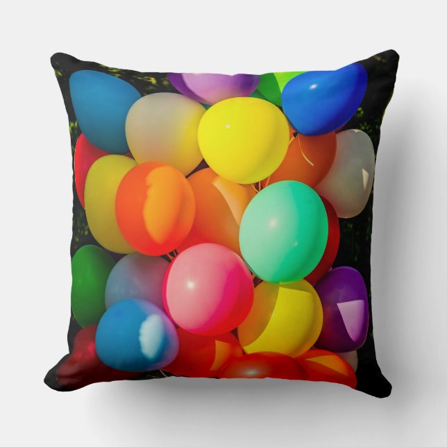 Coussin Ballons de jeu colorés (Recto)