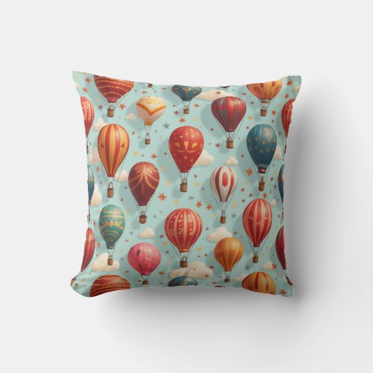 Coussin ballons flottant dans le ciel (Recto)