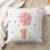 Coussin Ballons Papillons Ours en peluche (Couverture)