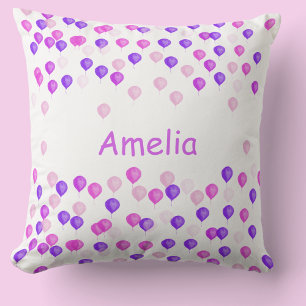 Coussin Balloon rose & Lilac personnalisé
