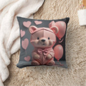 Coussin Ballotte à ours rose (Couverture)