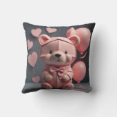 Coussin Ballotte à ours rose (Verso)