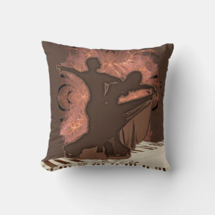 Coussin Ballroom Dance Couple sur Touches de Piano
