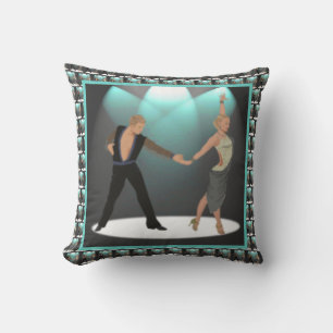 Coussin Ballroom Danseurs Latins Couple Avec Des Points Fo
