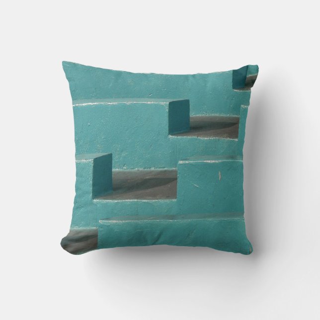 Coussin BANC EN BÉTON turquoise (Recto)