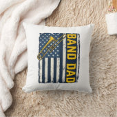 Coussin Band Dad Trombone American Flag Vintage Shirt Desi (Couverture)