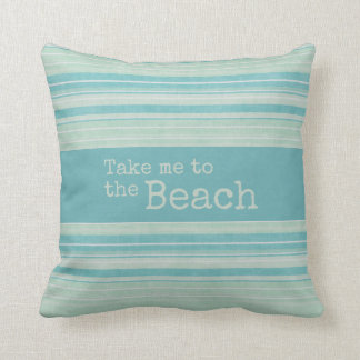 Coussin Bande côtière Rustique Plage Bleu Vert
