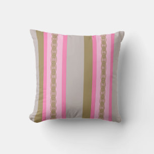 Coussin Bande d'auvent du milieu du siècle - gris / gris,