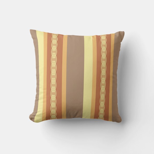 Coussin Bande d'auvent du milieu du siècle - neutrales de  (Recto)