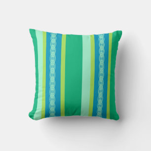 Coussin Bande d'auvent du milieu du siècle - vert jade