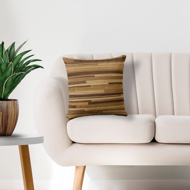 Coussin Bande de bois horizontale (Créateur téléchargé)