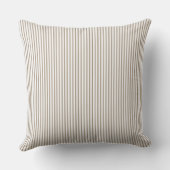 Coussin Bande de cueillette beige et blanche (Verso)