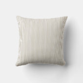 Coussin Bande de cueillette beige et blanche (Verso)