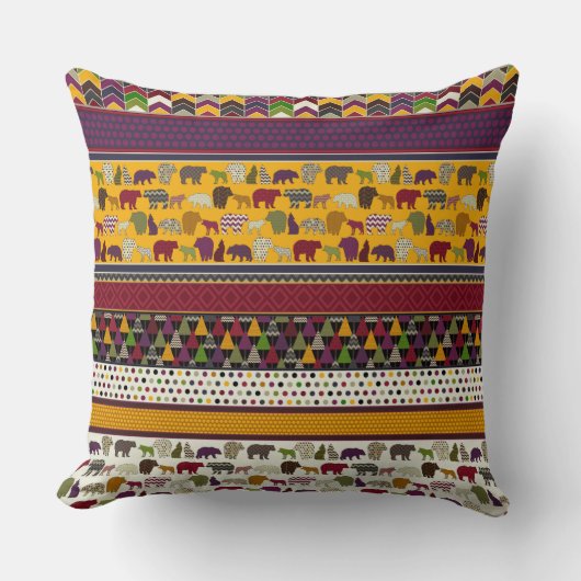 Coussin bande de géo-loup (Recto)