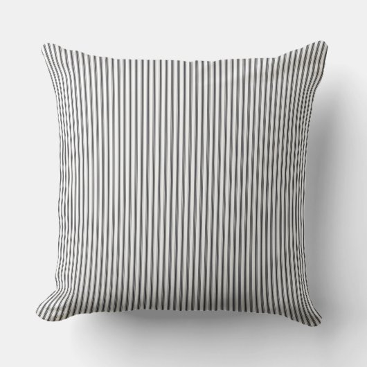 Coussin Bande de prélèvement noir et blanc (Recto)