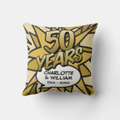 Coussin Bande dessinée amusante pour les 50 ans de mariage (Verso)