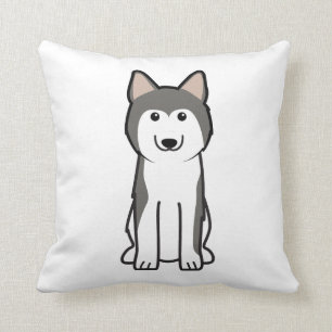 Coussin Bande dessinée de chien de chien de traîneau