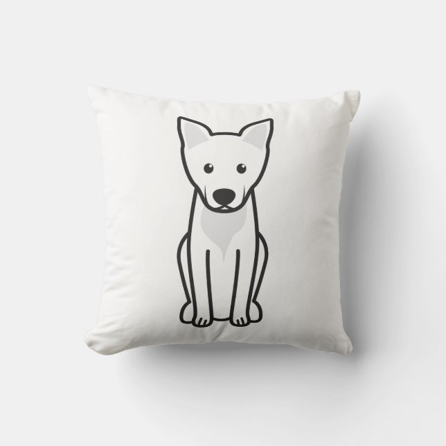 Coussin Bande dessinée de chien de la Caroline (Recto)