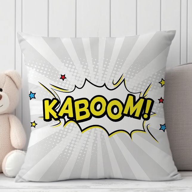 Coussin Bande dessinée de super-héros Kaboom Cartoon (Créateur téléchargé)