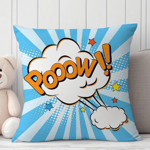 Coussin Bande dessinée de super-héros Pow Cartoon