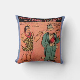 Coussin Bande dessinée des années 1930 poupée en papier de
