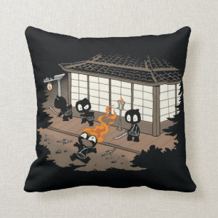 Coussin Bande dessinée drôle d'échouer du feu de Ninja