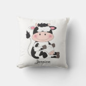 Coussin Bande dessinée mignonne de vache à bébé (Recto)