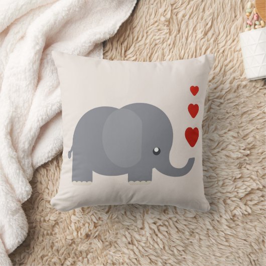 Coussin Bande dessinée mignonne d'éléphant avec le (Couverture)