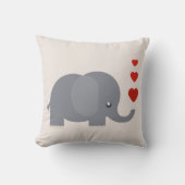 Coussin Bande dessinée mignonne d'éléphant avec le (Recto)