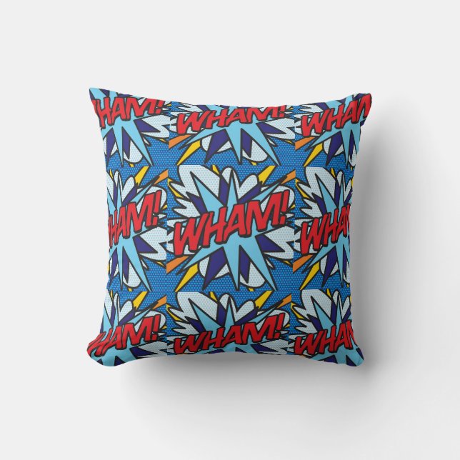 Coussin Bande dessinée WHAM! KA-POW! (Recto)