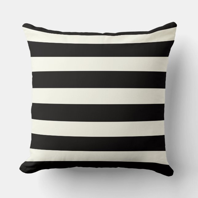 Coussin Bande noire et blanche (Recto)