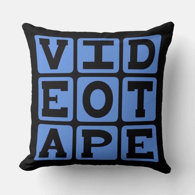 Coussin Bande vidéo, cassette VHS (Recto)