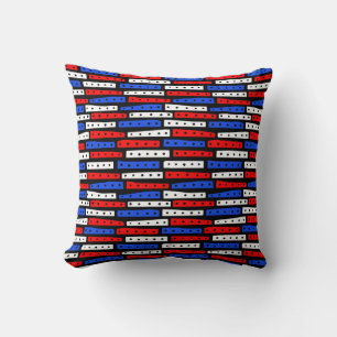 Coussin Bandes Abstraites - Couleurs 01 sur noir
