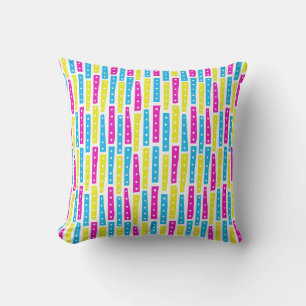 Coussin Bandes Abstraites verticales - Couleurs 02 sur bla
