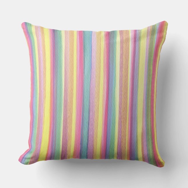 Coussin Bandes aquarelles (Recto)