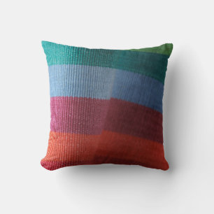 Coussin Bandes arc-en-ciel