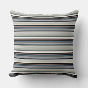 Coussin Bandes blanches gris mignonnes