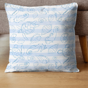 Coussin Bandes bleues côtières garçon à la mer bientôt Bab