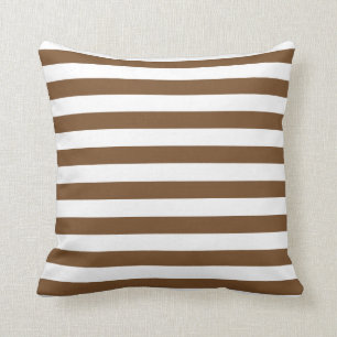 Coussin Bandes Brown