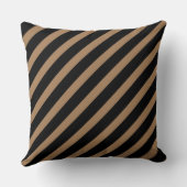 Coussin Bandes Brown et noires (Verso)