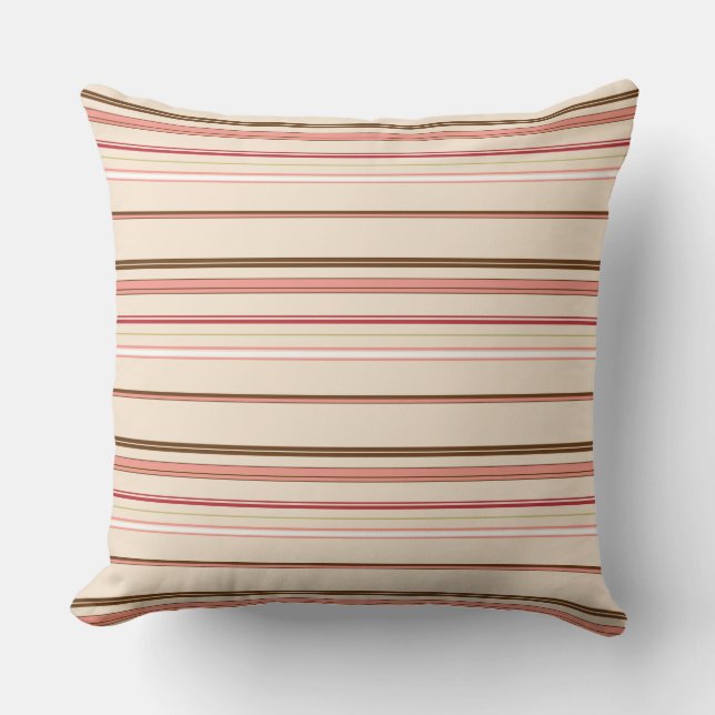Coussin Bandes brunes pimpantes (Recto)