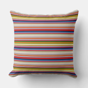 Coussin Bandes chaudes et colorées