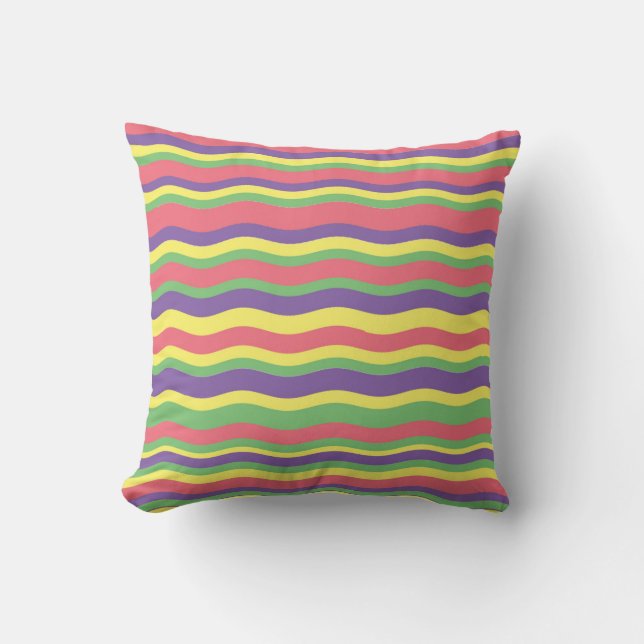 Coussin Bandes colorées (Recto)
