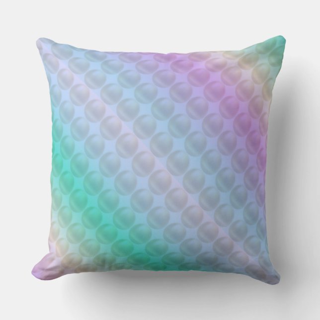 Coussin Bandes colorées pastel multicolores (Recto)