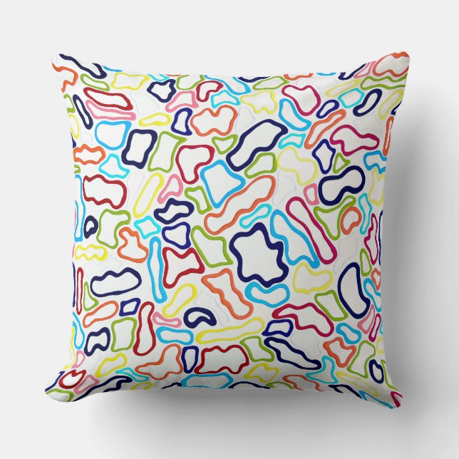 Coussin Bandes de cheveux 20 x 20 Poly Throw Pillow (Recto)