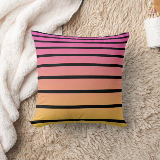 Coussin Bandes de coucher de soleil (Couverture)